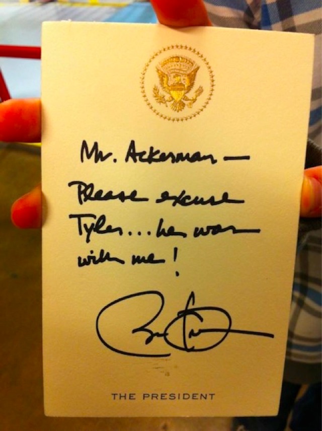 Obama note